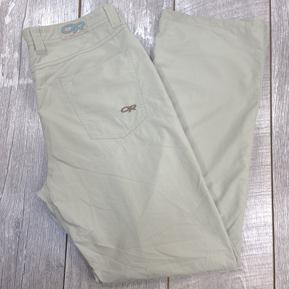 Outdoor Research Hiking Pants Mens 34x32 Tan Khaki Nylon Technical Trekking